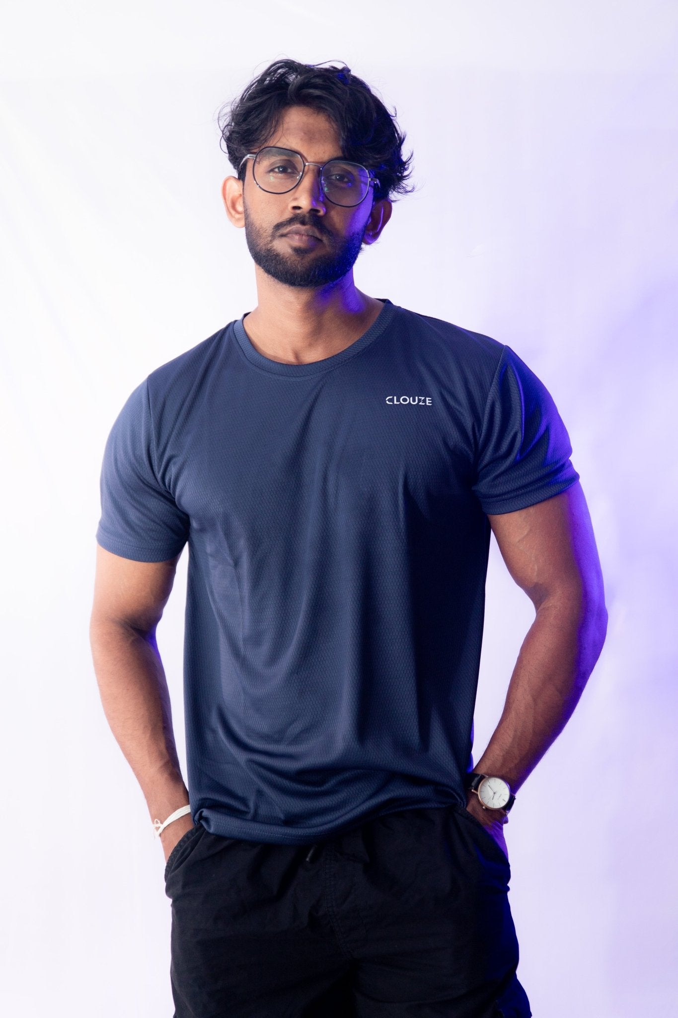 Core Active Tee - Blue - CLOUZE